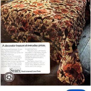 1960’s Floral Comforter - Orange, brown and mustard colors.